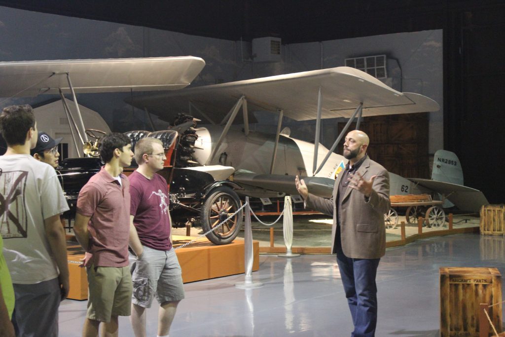 Dr. Barsanti discussing early aviation